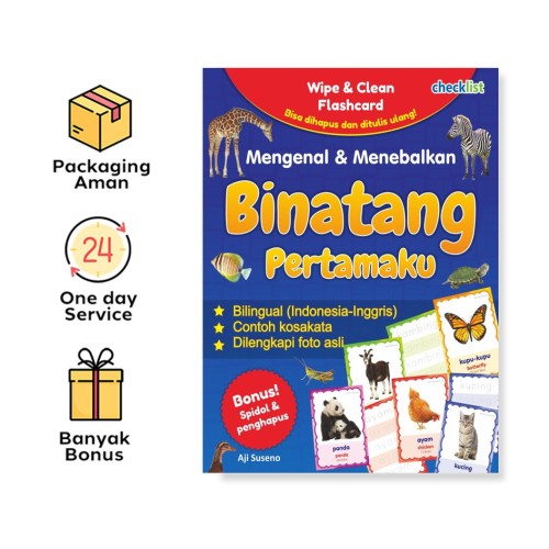 Binatang Pertamaku : Mengenal Dan Menebalkan Wipe & Clean Flashcard