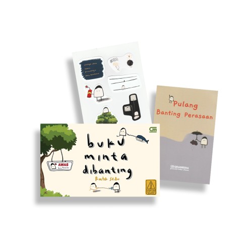 Buku Minta Dibanting + Sticker Pack + Miniposter (Rintik Sedu)