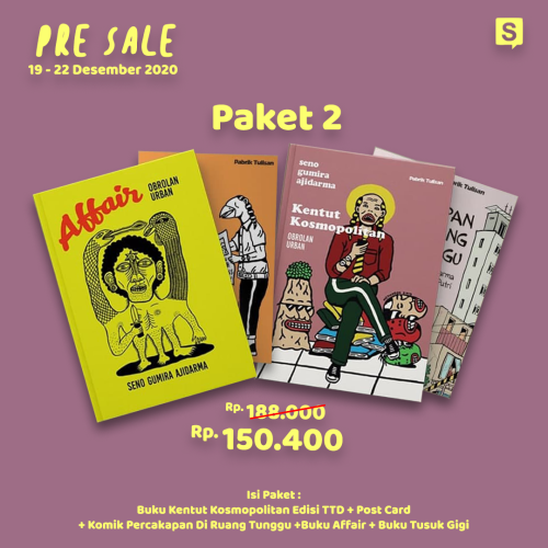 PAKET 2 Kentut Kosmopolitan Bonus Postcard (Pabrik Tulisan)
