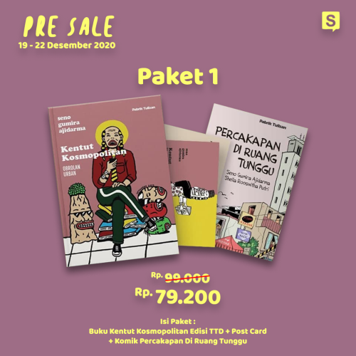 PAKET 1 Kentut Kosmopolitan Bonus Postcard (Pabrik Tulisan)